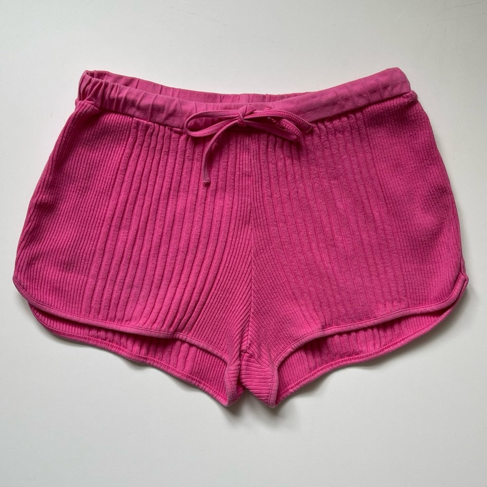 Sunchild rib knit pink shorts